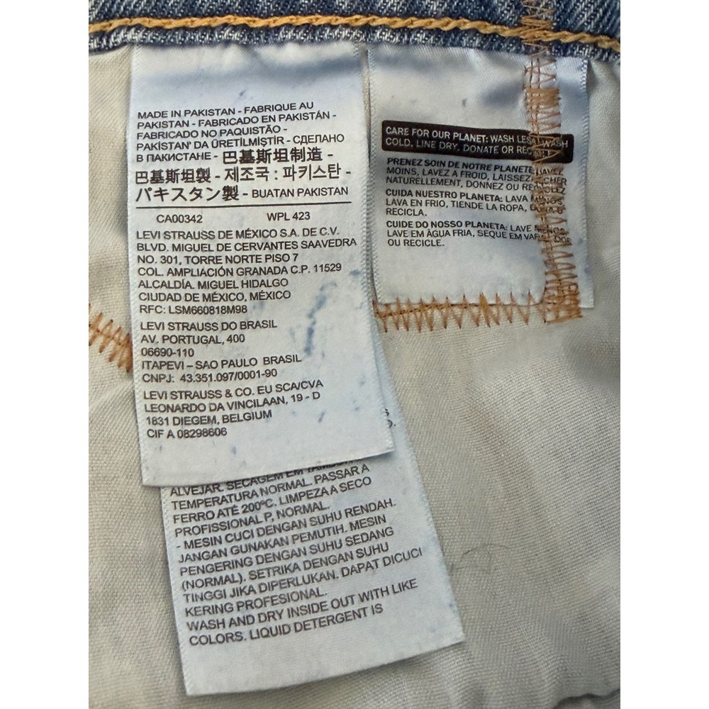 Levi's Patchwork Boho Festival Skirt Reworked Upcycled Denim Sz 29 Concert Rodeo - Picture 7 of 8